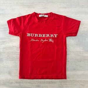 Red Burberry toddler T shirt M 4T/5T